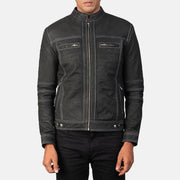 Youngster Leder-Bikerjacke für Herren – Zusätzliche Produktansicht 3