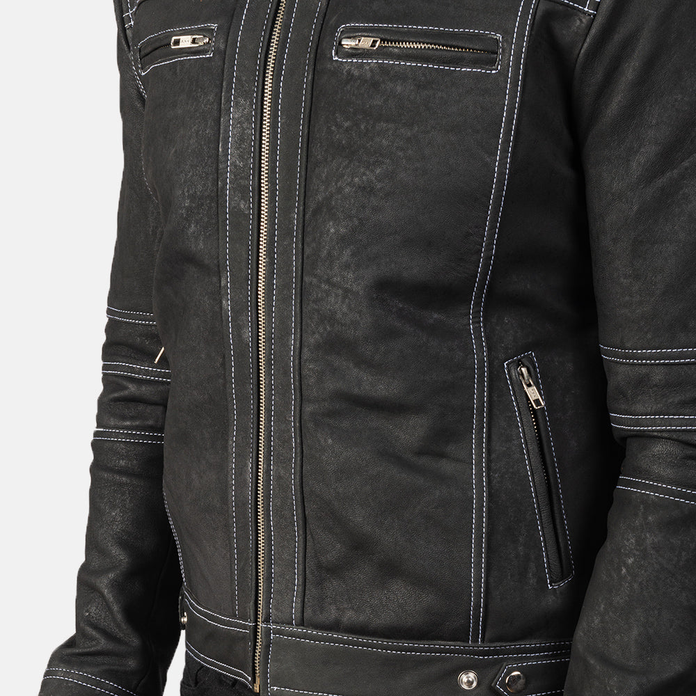 Youngster Leder-Bikerjacke für Herren – Zusätzliche Produktansicht 6