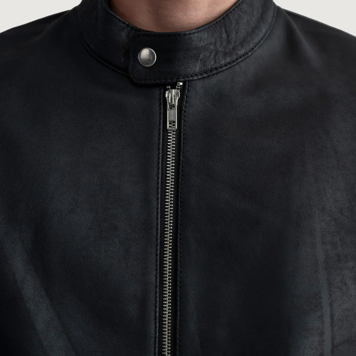 
Authentic Sheepskin Leather with Aniline Finish Grain Texture & Heavy-Duty Seam Stitching Detail