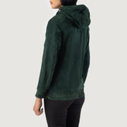 Zest Hooded Pullover Lederjacke für Damen – Zusätzliche Produktansicht 5