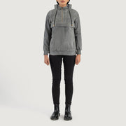 Zest Hooded Pullover Lederjacke für Damen – Zusätzliche Produktansicht 3